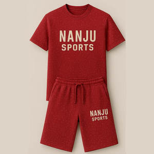 Ensembles t-shirt et short respirants personnalisés pour hommes vente en gros ensemble t-shirt et short de course à vendre - Product Image 3