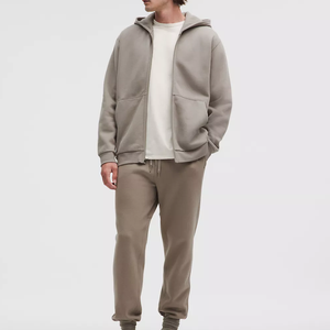 Sudadera con Capucha Personalizada de Moda para Hombre, Ligera, Informal, de Primavera, de Manga Larga, de Forro Polar Grueso de 400 g, con Cremallera Completa, Servicio OEM - Product Image 1