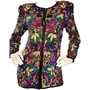 Veste de Style bohémien Banjara, veste de fête, robe de fête de noël, manteau Long Vintage avec veste Boho entièrement perlée à la main