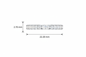 แหวนวงกลมทรงกลมประดับเพชรธรรมชาติและทอง 14K สำหรับผู้หญิง - Product Image 2