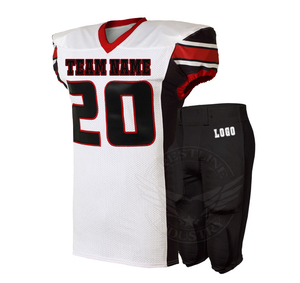 Nouveauté : Uniformes de football américain personnalisés de haute qualité, ensembles respirants, motifs imprimés par transfert thermique, protection UV courte - Product Image 1