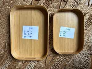 Plateau de service artisanal en bois Art Déco avec travail Meena pour la maison, la cuisine, la table à manger, organisateur utilitaire - Product Image 4