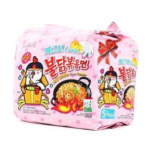 Nouilles instantanées Samyang au goût de poulet épicé Buldak Carbonara, paquet de 5 sachets, 650g - Product Image 2