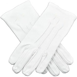Guantes Masónicos Personalizados de Algodón Suave Blanco con Bordado Masónico, Símbolo de Shriner, Logotipo de la Francmasonería - Product Image 2