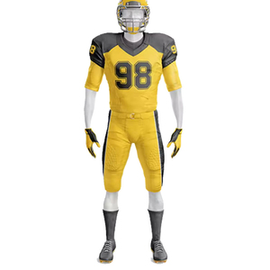 Maillot de football américain pour adultes de haute qualité, ensembles d'uniformes d'entraînement, manches courtes, taille plus, 100% polyester, antibactérien, unisexe - Product Image 5