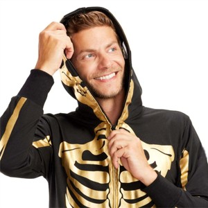Disfraz de esqueleto unisex para adultos Cómodo y transpirable Ideal para todas las celebraciones de Halloween - Product Image 4