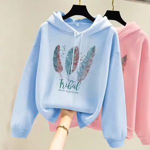 Sweat-shirts à capuche tendance pour femmes, décontractés, à manches régulières, streetwear, anti-rétrécissement, en polaire, imprimés sur mesure, écologiques - Product Image 2