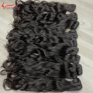 Extensiones de pelo crudo vietnamita al por mayor, máquina lista para enviar, paquetes de trama, estilo de onda recta sedosa - Product Image 1
