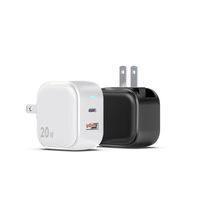 Chargeur rapide QC2.0 PD 20W de haute qualité d'usine, prise US UK EU avec câble USB Type-C, sortie 20W pour téléphone portable