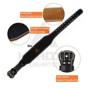 Power Weightlifting Leather <b>Belt</b> Gym Fitness <b>Waist</b> Leather Weightlifting <b>Belt</b> Support - Product Image 2