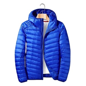 Autumn Winter <b>Men's</b> Lightweight Waterproof Casual Coat 6XL Hooded Long Duck Down <b>Jacket</b> in <b>White</b> Warm Stylish with Canvas Fabric - Product Image 3