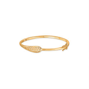 Bracelet ovale plaqué or avec perles et diamants, géométrique, classique, religieux, tendance, cadeau - Product Image 4
