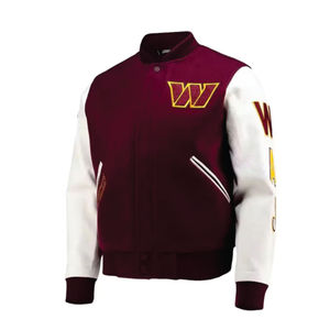 Chaqueta Universitaria de Hombre con Letras y Lana, Estilo Béisbol, Hecha en Pakistán - Product Image 3