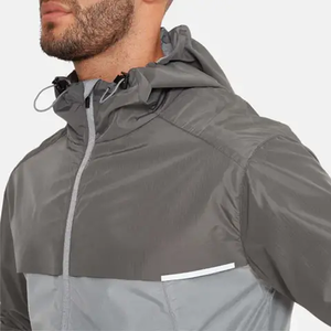 Men's <b>Waterproof</b> Polyester Windbreaker <b>Jacket</b> <b>Thin</b> Outdoor Sports Spring Season Windproof Breathable Stand Collar Hooded - Product Image 5