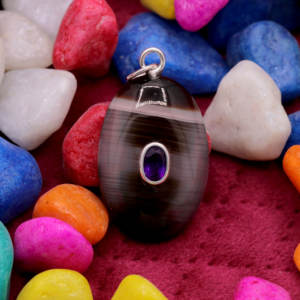 2025 naturel Montana Agate et améthyste pierre précieuse pendentif de forme ovale en argent Sterling 925 massif bijoux faits à la main pour la vente en gros - Product Image 4