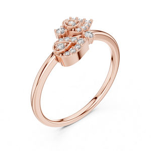 Bague solitaire en or jaune 14 carats avec diamant rond de laboratoire pour femmes |   Cadeau d'anniversaire |   Nouveau diamant cultivé - Product Image 6