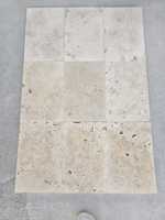 Carrelage de sol en marbre travertin 3 cm 16x24 à bord arrondi, design minimaliste durable, panneau de pierre pour terrasse extérieure, bordure de piscine et allée