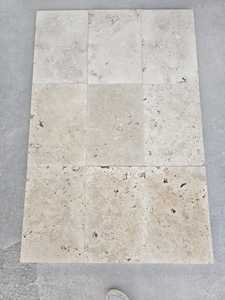 Carrelage de sol en marbre travertin 3 cm 16x24 à bord arrondi, design minimaliste durable, panneau de pierre pour terrasse extérieure, bordure de piscine et allée - Product Image 3