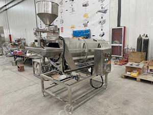 Machine à aromatiser Pulvérisateur soufflé frit Snack Chips New Top Food Assaisonnement Double Tambour Machines de traitement de l'huile - Product Image 2