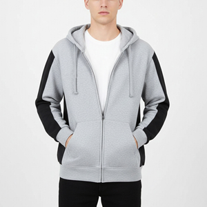 Sudadera con Capucha de Alta Calidad, 100% Algodón, 580 Gramos, Felpa, Invierno, Casual, para Hombre, 2 Tonos, Logotipo Bordado Personalizado, Corte Holgado - Product Image 2
