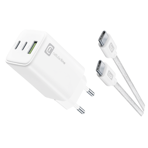 Cargador y Adaptador para Auto MULTIPOWER 65W GaN Blanco ACHKITC2CGAN65TABW USB Tipo-A y Tipo-C - Product Image 3