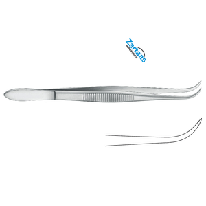 Pince à éclats lisses en acier inoxydable de haute qualité incurvée 10.5cm / 4.25 "Fabricant d'instruments chirurgicaux - Product Image 6