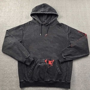 Bass Slayer Washed Hoodie Acid Wash Hombre Slim Fit Basic Pullover Hoodies Sudadera Hoodies - Product Image 2