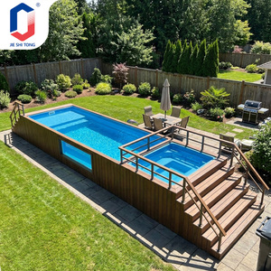 Piscine SPA autoportante en acrylique, piscine à débordement, piscine hors sol de luxe pour jardin extérieur, 20FT 40FT - Product Image 1