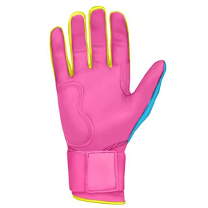 Guantes de bate de béisbol con logotipo personalizado OEM para hombre poliéster/palma de algodón transpirable alta calidad personalizado mano derecha/izquierda velcro - Product Image 4