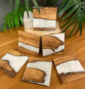 Venta superior 100% Posavasos de resina epoxi moderno y duradero de la mejor calidad para taza de té y taza de café para hoteles Uso en el hogar y restaurantes - Product Image 1