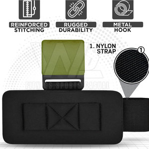 Ganchos de levantamiento de pesas MOQ bajo para uso físico Diseño personalizado Protección de manos transpirable Ganchos de levantamiento de pesas - Product Image 4