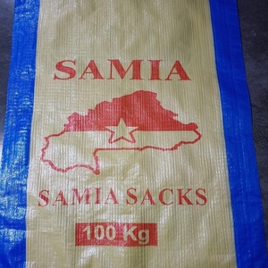 Logo personnalisable PP tissé sac pour l'agriculture HDPE tissé sacs cordon étanchéité poignée emballage fruits riz coton légumes - Product Image 1