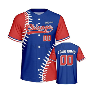 Maillots de baseball personnalisés professionnels, ensembles complets, impression par sublimation OEM, uniforme d'équipe de baseball, 100% polyester, grandes tailles - Product Image 2