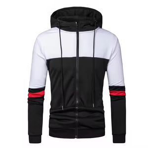 Vestes unisexes personnalisées à capuche avec fermeture éclair en coton à double couche à manches longues Sweats à capuche en chenille brodés et lourds avec fermeture éclair pour hommes - Product Image 6