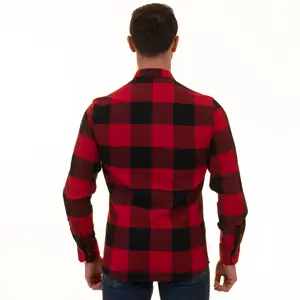 Lumberjack adam özel Logo etiketleri flanel ekose gömlek uzun kollu 2022 oduncu gömleği erkekler Custom made logo çevik tedarik zincirleri