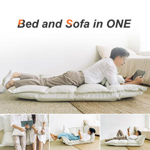 Tatami reclinable de estilo japonés moderno para sala de estar, sofá cama plegable de tela, reposabrazos, portátil, bajo - Product Image 5