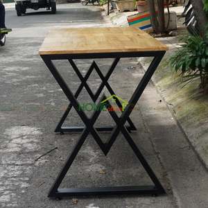 BNVCN78003-1m X 60cm Rubber Wood <b>Computer</b> <b>Desk</b> with Diamond-Shaped Legs Assembly Required - Product Image 4