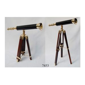 Vente chaude sur mesure en laiton télescope nautique sculpté avec Logo Unique thème haute qualité métal artisanat support en bois pour cadeaux - Product Image 5