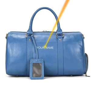 Custom LOGO Suede Leather Travel Duffel Leather Weekender Overnight Bag Large Capacity <b>Carry</b> <b>on</b> Bags for Unisex - Product Image 2