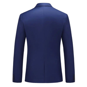 Ensemble de costume d'affaires pour homme, coupe ajustée, respirant, anti-rides, en spandex/nylon, col en V, simple boutonnage, vente en gros - Product Image 5