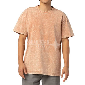 บริการ OEM เสื้อยืดแบบย้อมสีเอซิดสั่งทำพิเศษ ผ้าฝ้าย 100% ขายส่งราคาถูก เสื้อยืดทรงหลวมพิมพ์ลายย้อมสีเอซิดสำหรับผู้ชาย - Product Image 2