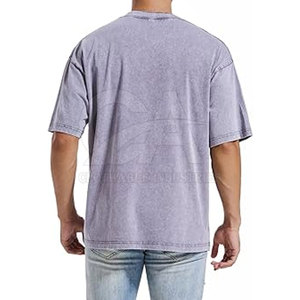 T-shirt Homme Oversize Lavé 2026 – Coupe Décontractée en Coton Lavé – Style Urbain – Col Rond – T-shirt en Coton Lavé pour Homme - Product Image 3