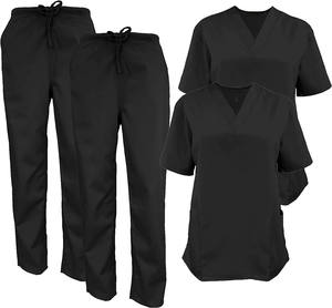 ชุดสครับผ้าทอสำหรับพยาบาลชุดเครื่องแบบทางการแพทย์ของผู้หญิงปรับแต่งได้ทันสมัย - Product Image 1