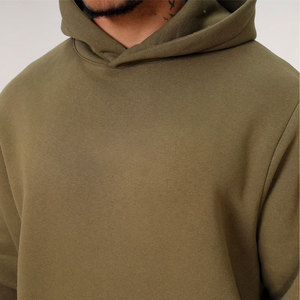 Sweat à capuche unisexe en coton lourd, nouveau, personnalisé, en molleton français, avec épaules tombantes, uni, teint, broderie imprimée pour hommes et femmes - Product Image 3