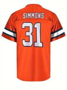 100% Polyester Mesh Durable Stretch Nom et numéro personnalisés Bandes Sublimation Respirant Maillot de football américain - Product Image 6