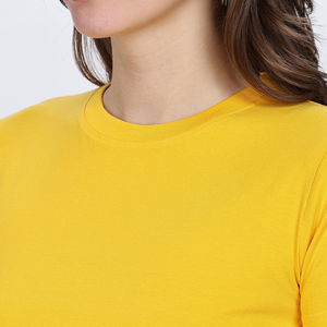 Camiseta Corta de Cuello Redondo de Algodón 100% Ecológica de Alta Calidad para Mujer, Talla Grande, Secado Rápido, Verano, Fabricada en Pakistán - Product Image 5