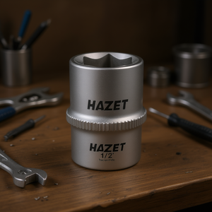 Hazet 1/2'' 6-Point Square <b>Socket</b> with Traction Profile and Knurling - Product Image 3