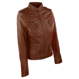 High-Quality Women Motorcycle Leather <b>Jacket</b> Slim Fit Cowhide Leather <b>Jacket</b> Stylish Design Women Leather <b>Jackets</b> Zipper <b>Jackets</b> - Product Image 2