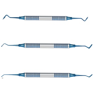 Kit d'instruments de remplissage composites 6 pièces équipement dentaire manuel pour le remplissage et le nettoyage des dents Instruments de nettoyage de couleur or - Product Image 6
