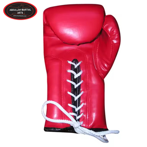 Guantes de boxeo con cordones de ABDULLAH MARTIAL ARTS, de un solo color, de cuero PU, el mejor proveedor, diseño propio - Product Image 4